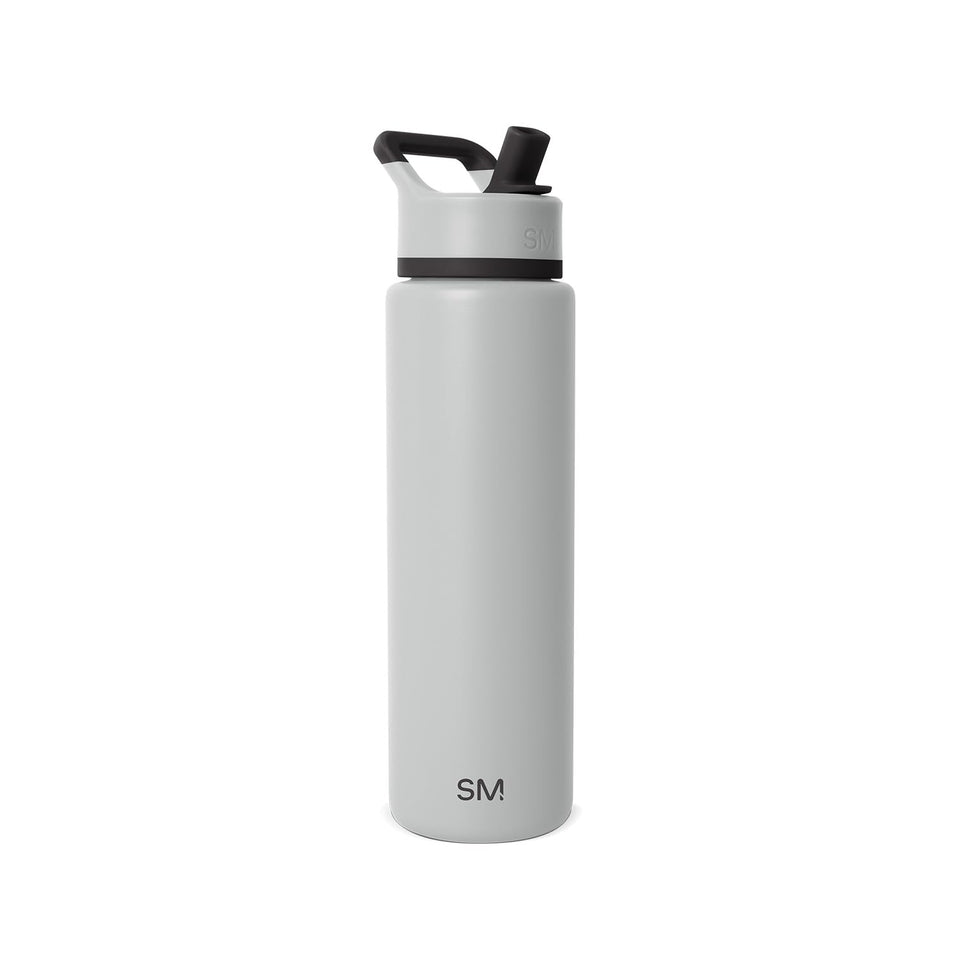 Simple Modern Summit bottle pour lid in action for spill-free hydration