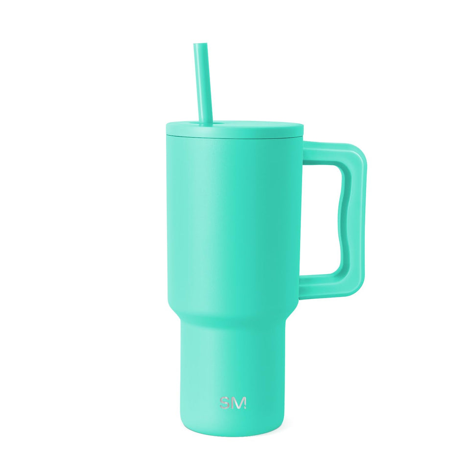 Simple Modern Trek 30 oz tumbler with handle, front view for easy on-the-go hydration.