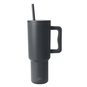 Simple Modern Trek 40 oz tumbler with ergonomic handle for easy portability.