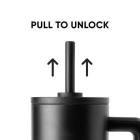 Simple Modern Trek Signature four-way straw lid for flexible sipping.