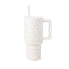 Simple Modern Trek 30oz tumbler Cream Leopard overview for on the go hydration