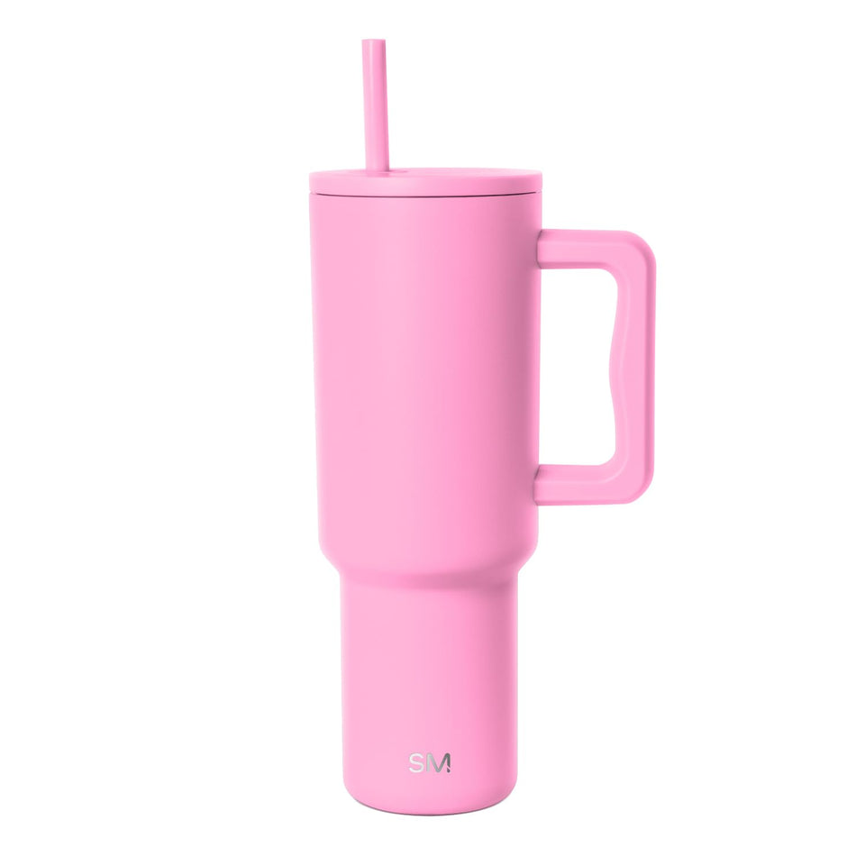 Simple Modern Trek tumbler dragon fruit keeps drinks hot or cold for hours.