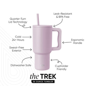 Simple Modern Trek with ergonomic handle for comfortable grip during daily commutes