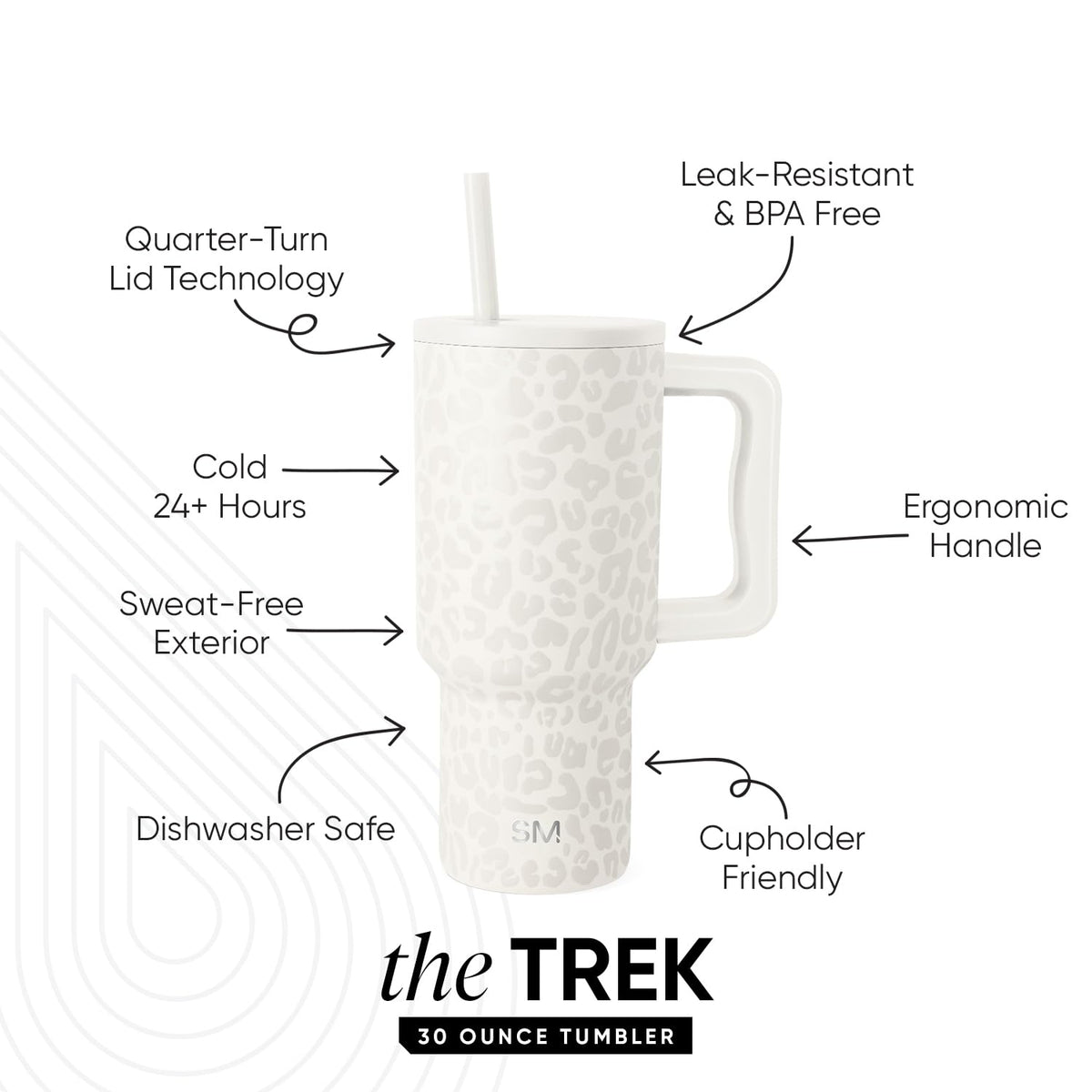 Simple Modern Trek handle close up shows ergonomic grip for daily use