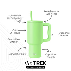 Simple Modern Trek straw lid for versatile sipping options.