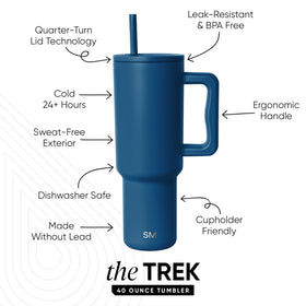 Simple Modern Trek straw lid enables easy sipping on the go.