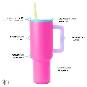 Simple Modern Trek tumbler straw lid with four-way placement
