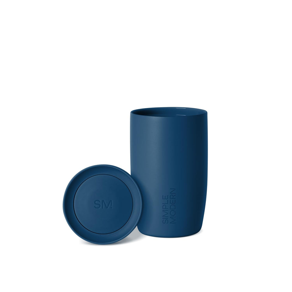 Simple Modern Voyager with 360-degree lid for easy sipping and spill safety.