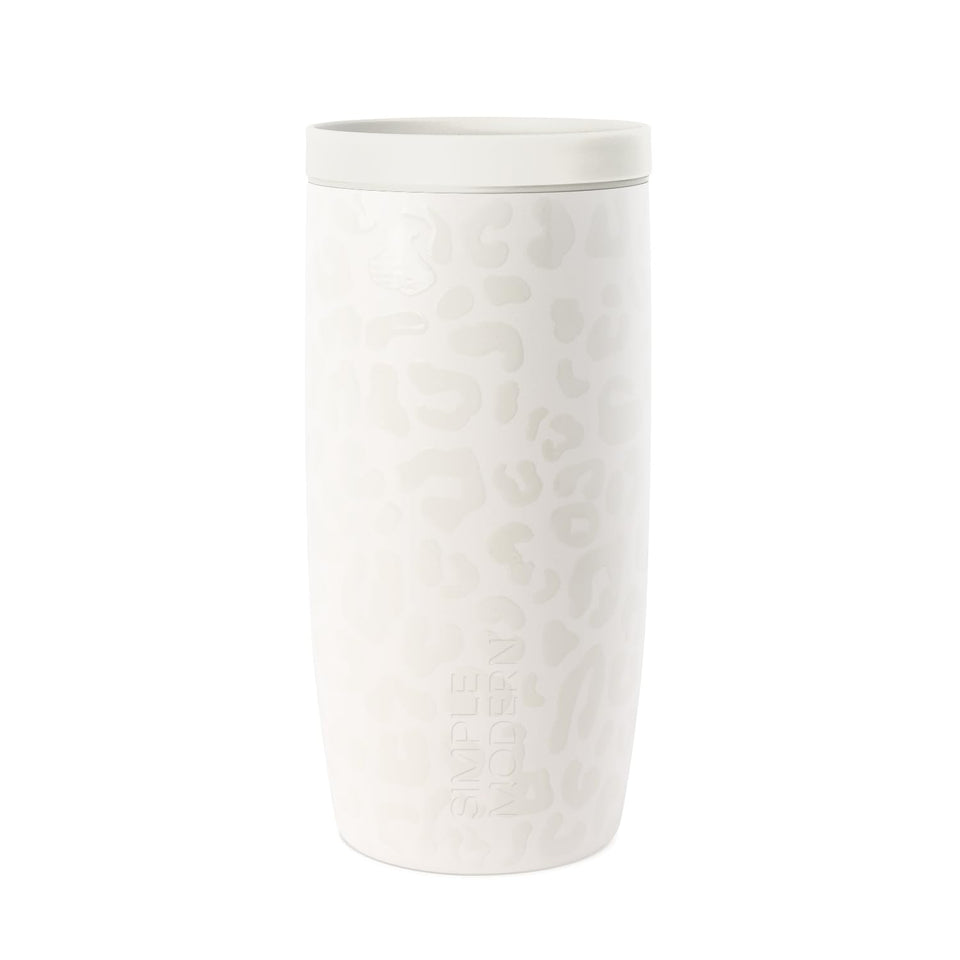 Simple Modern Voyager 360-lid: sip from any angle, ideal for busy mornings.