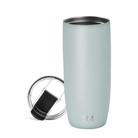 Simple Modern Voyager Travel Mug in Sea Glass Sage with cupholder-friendly design for on-the-go hydration.