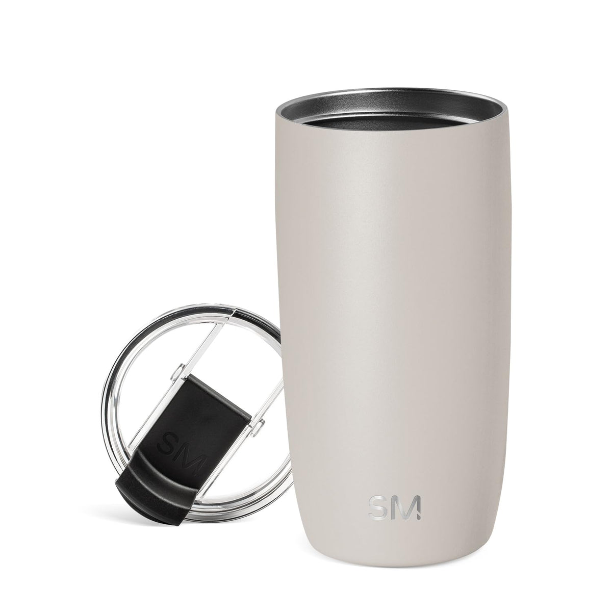 Simple Modern Voyager tumbler almond birch with flip lid for spill-free travel