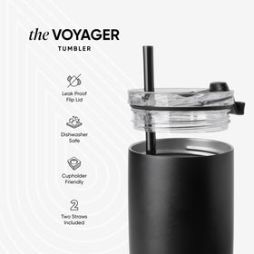 Simple Modern Voyager double-wall insulation preserves hot or cold beverages longer.