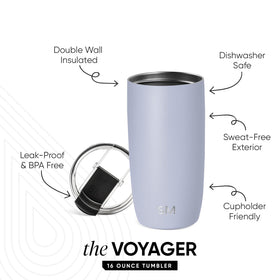 Simple Modern Voyager side profile showing its slim, cupholder-friendly design.