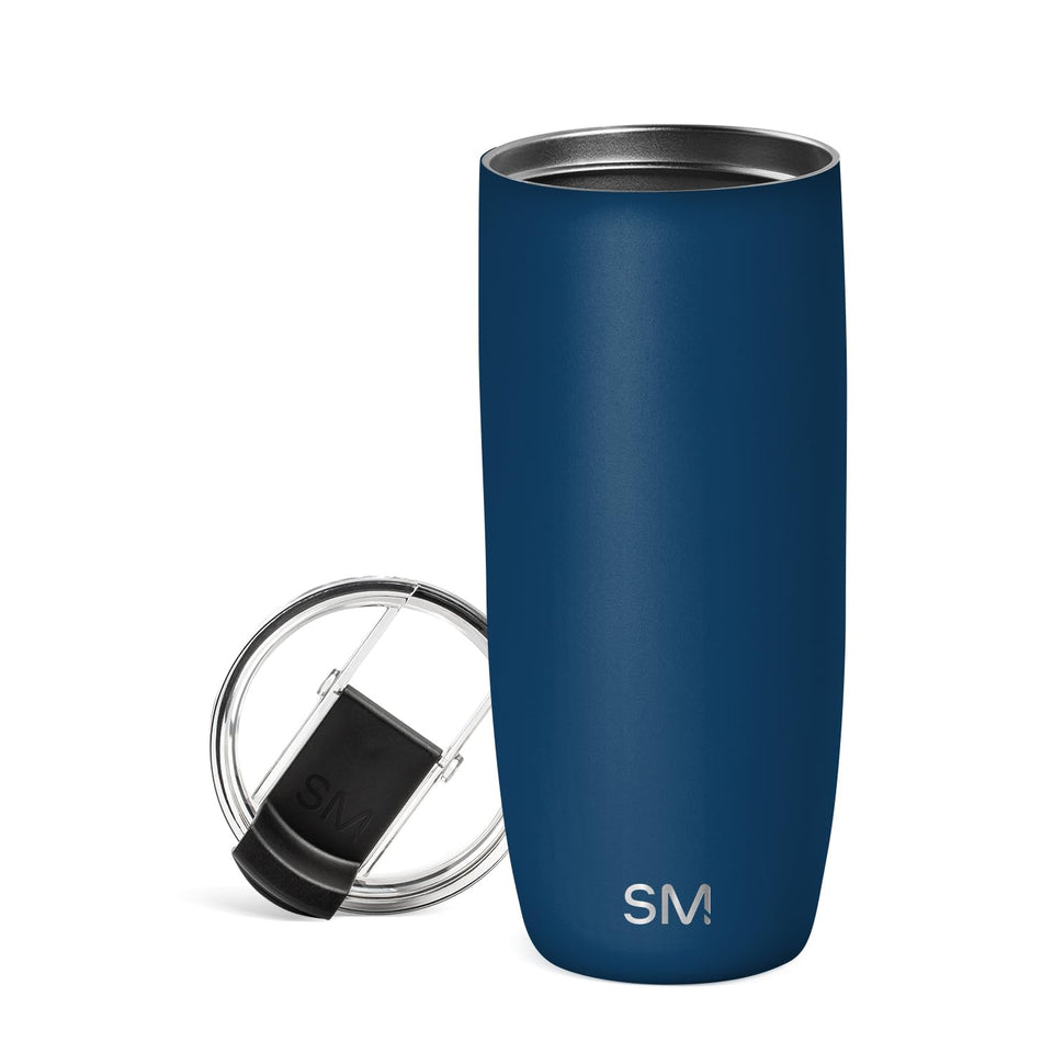 Simple Modern Voyager flip lid tumbler in Slumberland for hot coffee on the go.