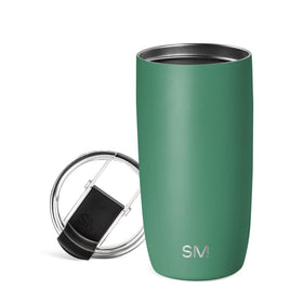 Simple Modern Voyager 16oz basil tumbler with flip lid for hot coffee on the go
