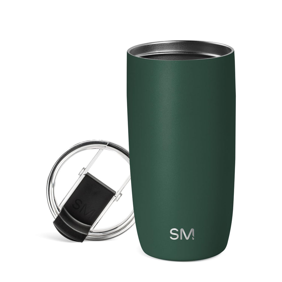 Simple Modern Voyager forest 16oz side view, durable stainless steel for everyday use.