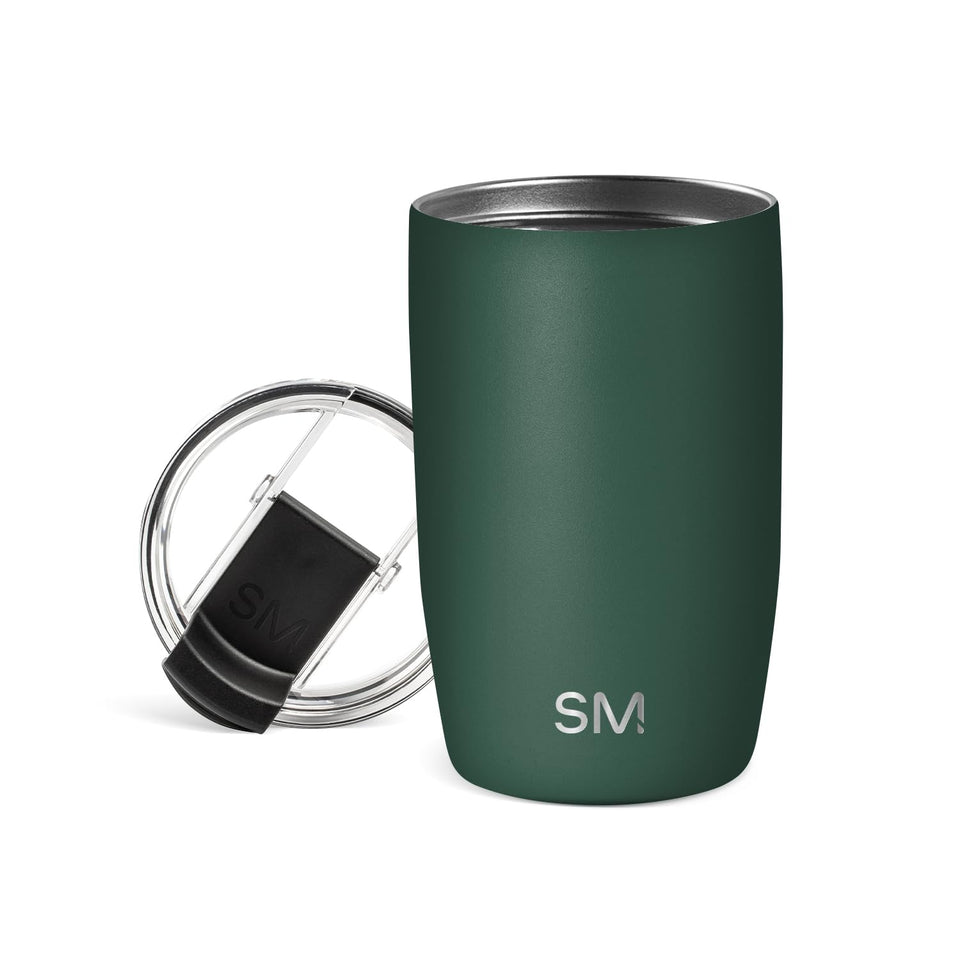 Simple Modern Voyager forest tumbler with flip lid, ready for on-the-go hydration