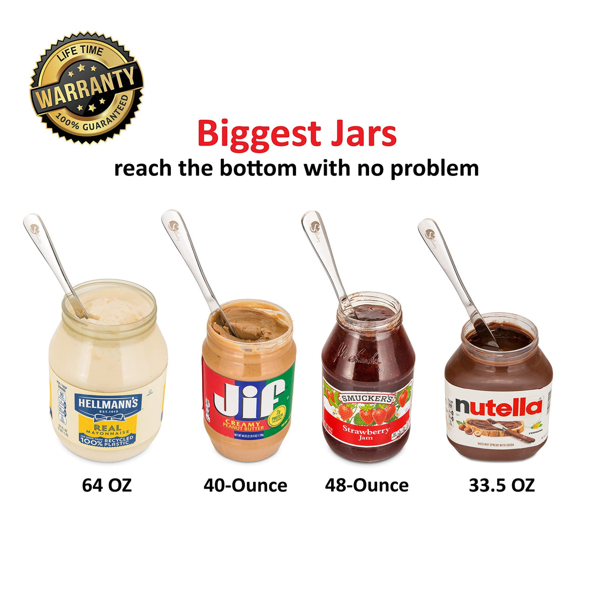 Simple Preading offset-spatula-jar-access boosts reach into tall jars.