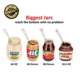 Simple Preading offset-spatula-jar-access boosts reach into tall jars.