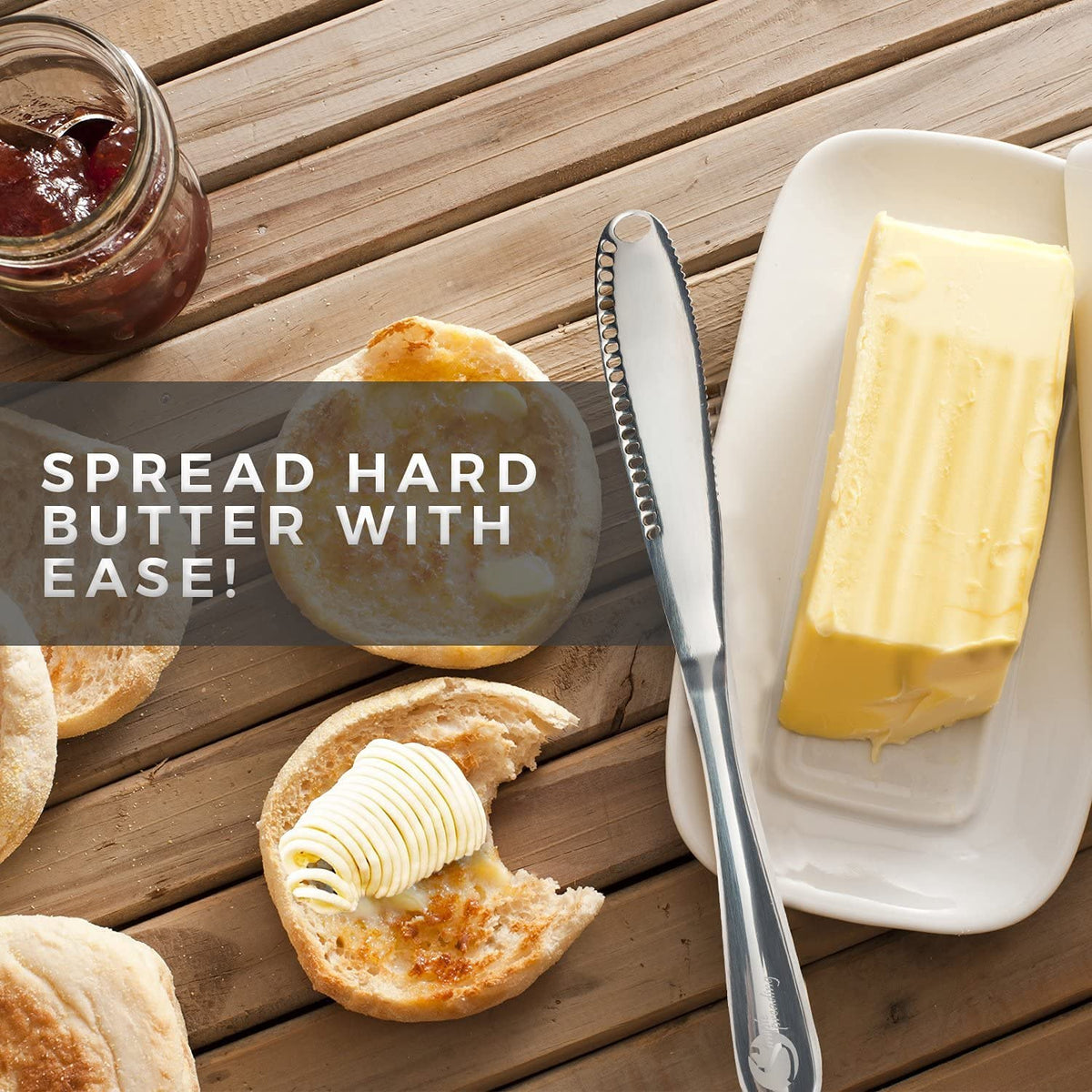 Simple preading butter spreader in package, ideal for two-set value.