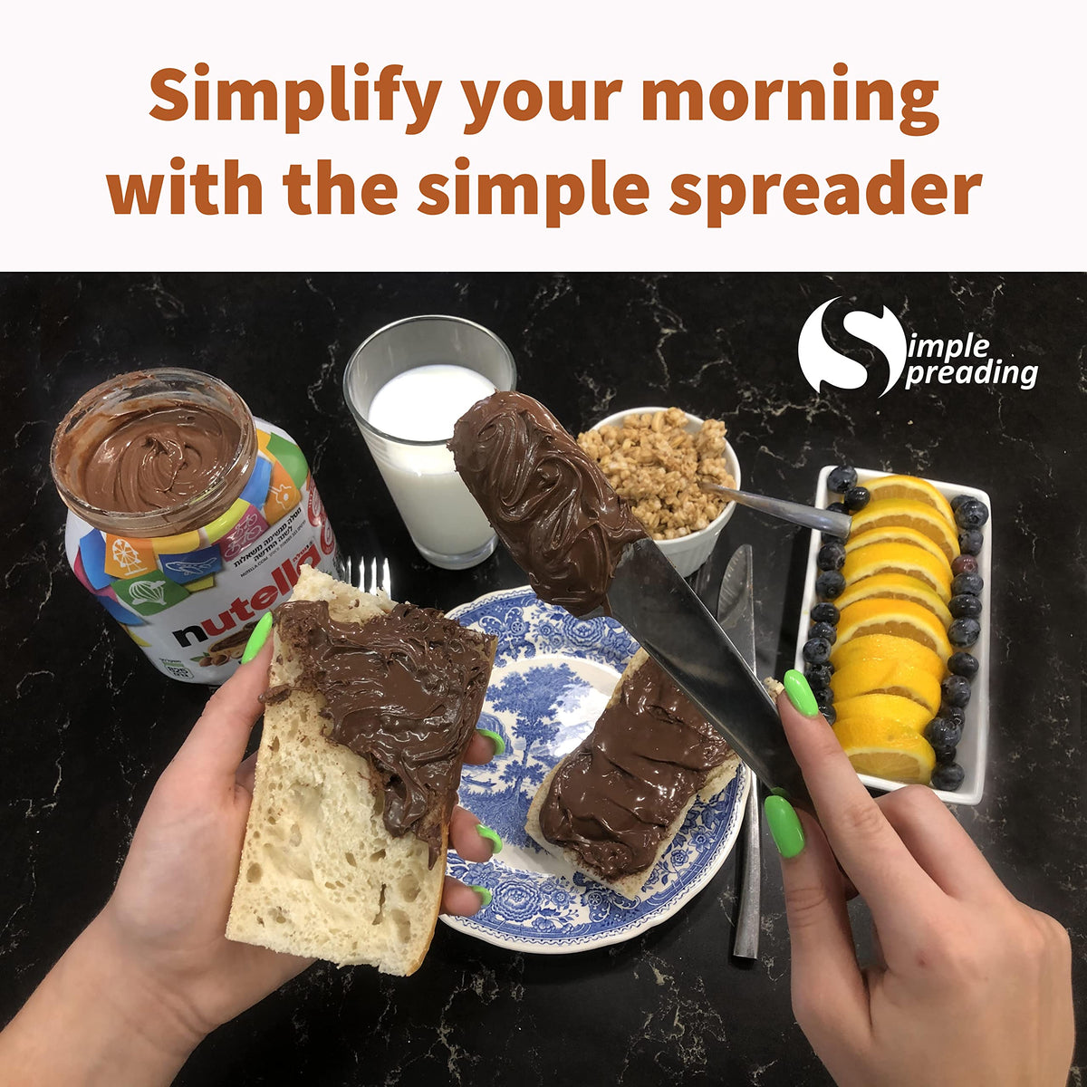 Simple Preading stainless steel knife with warranty offers lasting peace of mind.