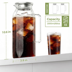 Simple Supplies borosilicate glass pitcher showing clarity and durability.