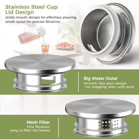 Simple Supplies hot and cold safe pitcher suitable for tea, coffee, and juice.
