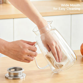 Simple Supplies pitcher stores in the fridge for ready-to-serve beverages.