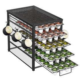 Simple Trending 5-tier pod holder with slide-out drawer for K-Cups