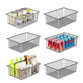 Simple Trending 6-pack large wire baskets for pantry organization and easy access