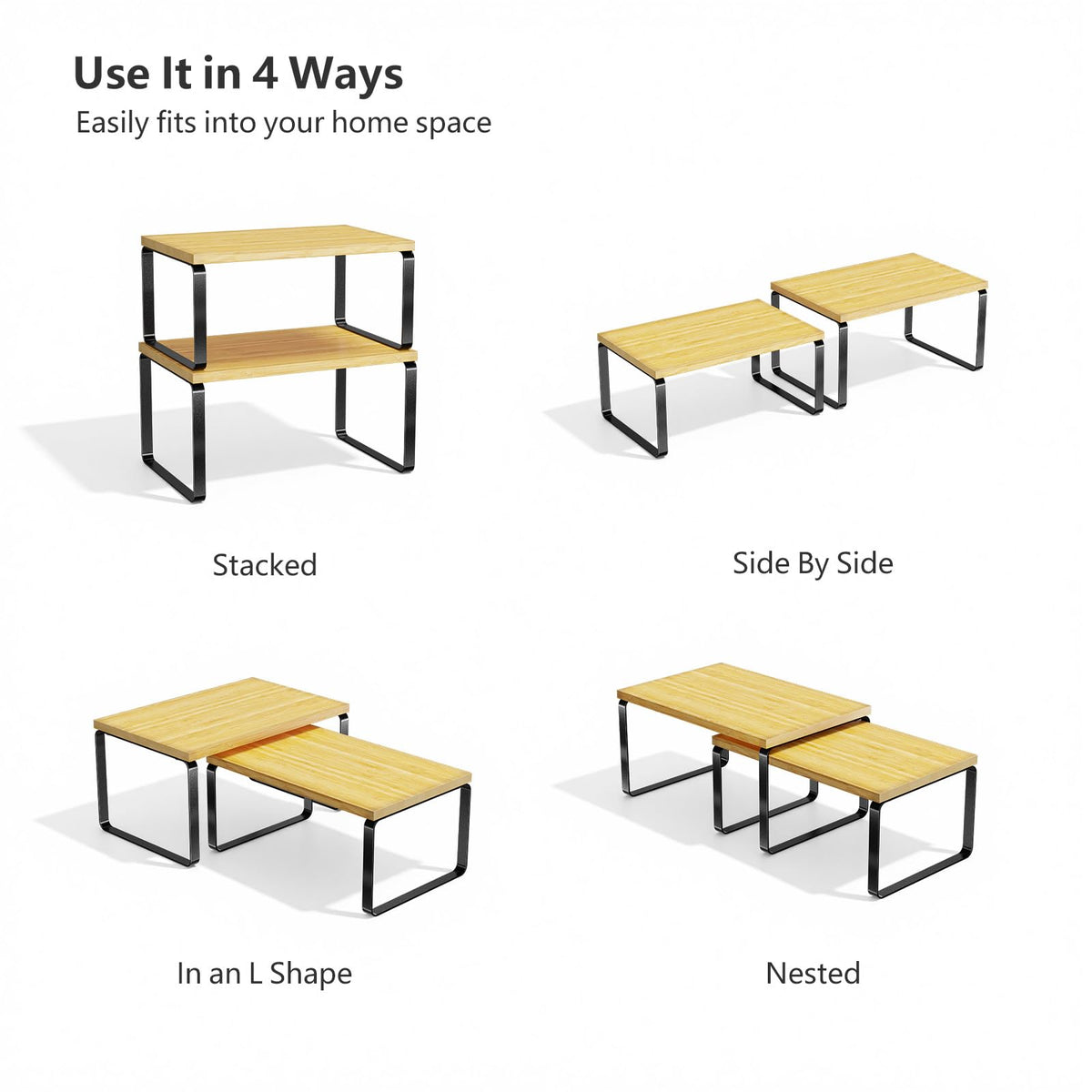 Simple Trending bathroom counter toiletries rack offers a clean minimalist display.