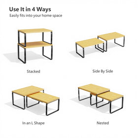 Simple Trending bathroom counter toiletries rack offers a clean minimalist display.