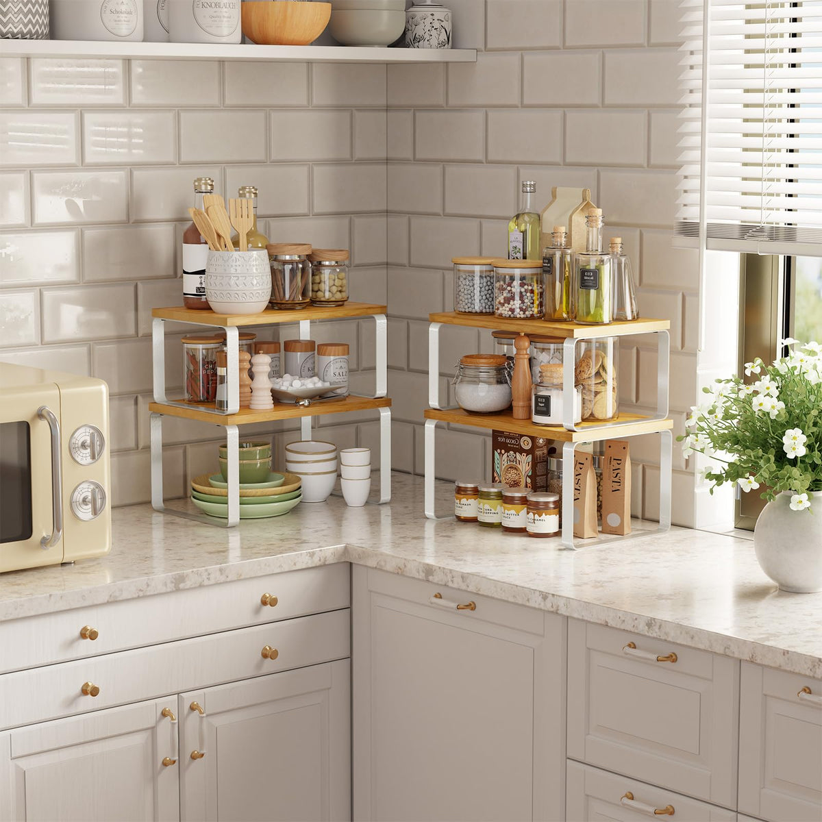 Simple Trending bamboo cabinet organizer stackable layout demonstrates modular flexibility.