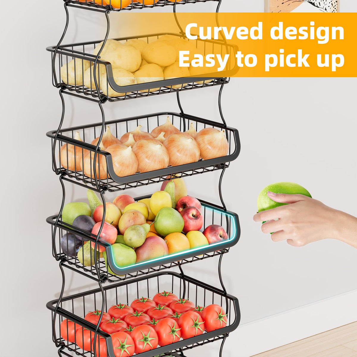 Bottom tray on Simple Trending cart catches drips and debris for a tidy floor.