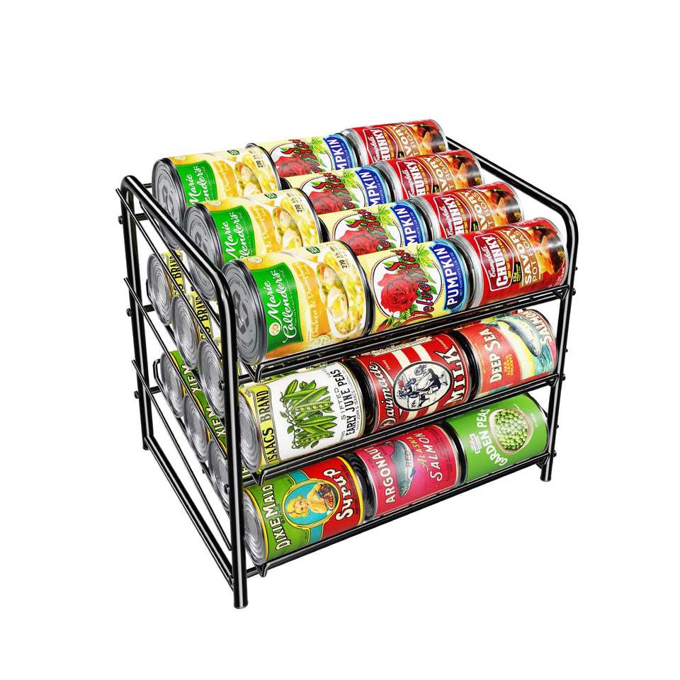 Simple Trending can rack organizer holding 36 cans for organized pantry storage.