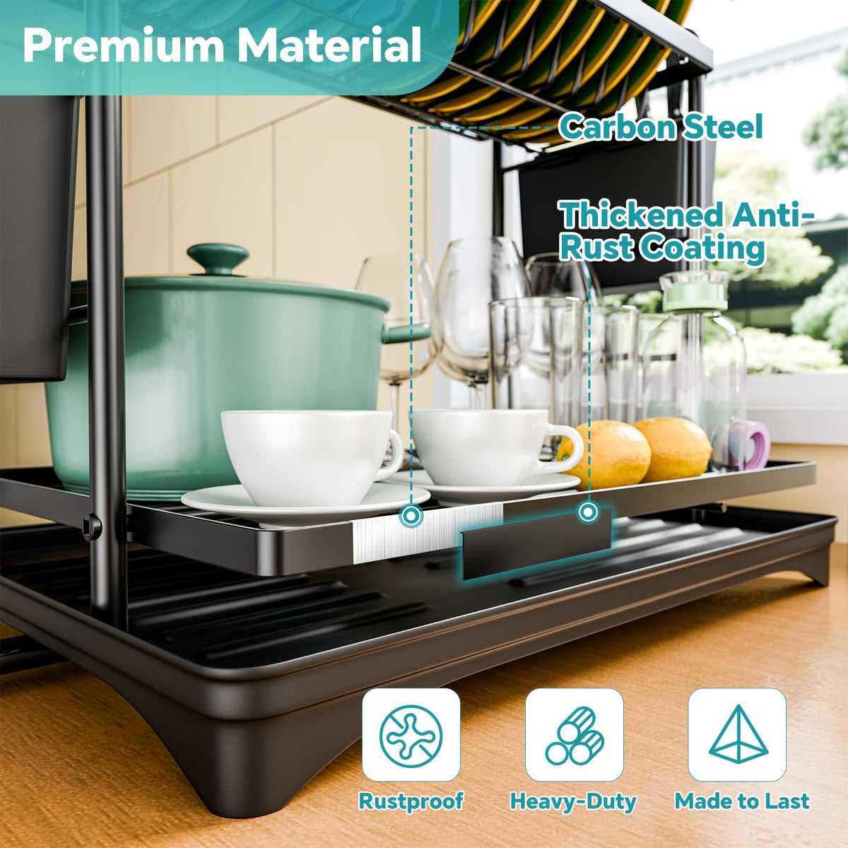 Simple Trending 2-Tier design supports pots, pans, and lids efficiently.