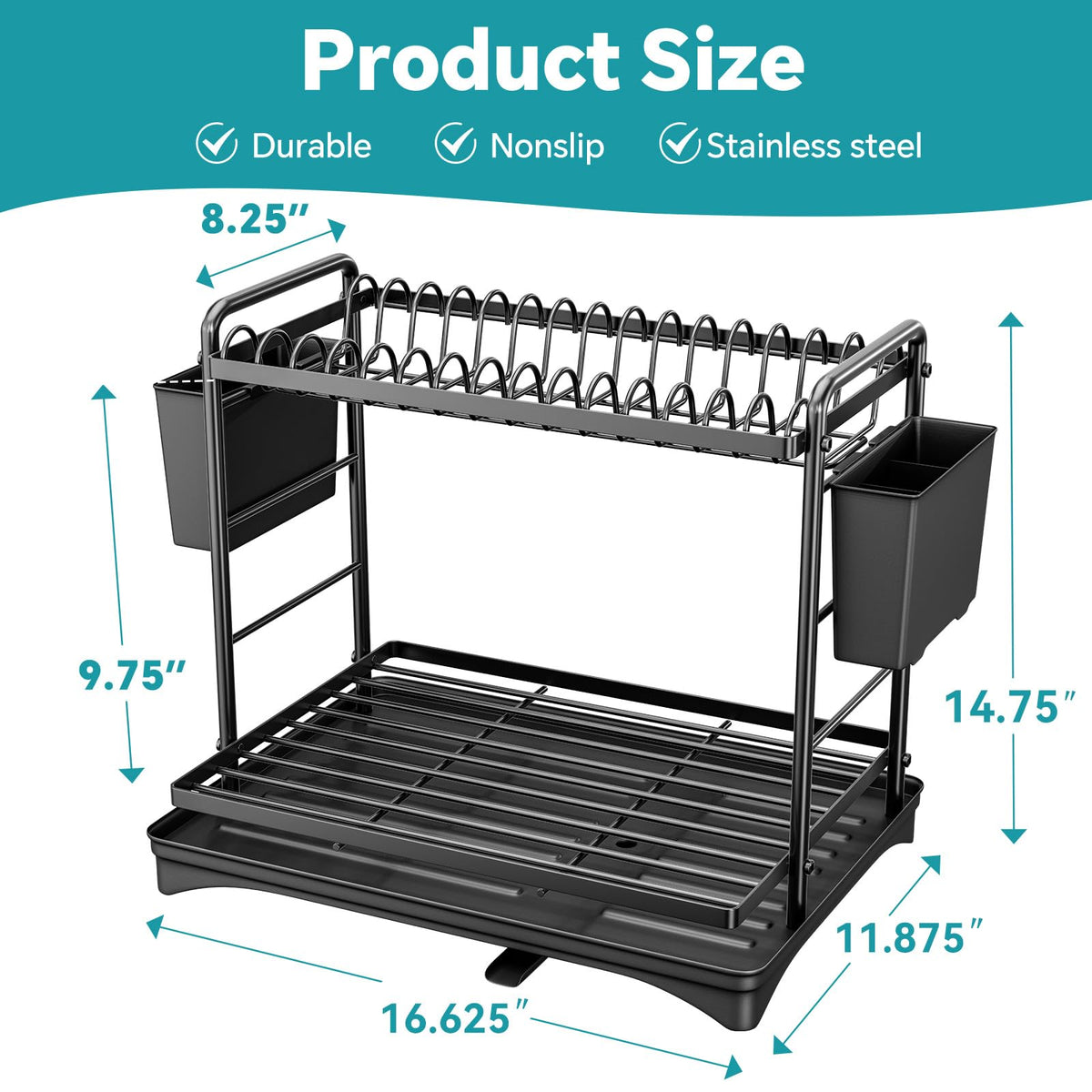 Simple Trending side cutlery rack keeps utensils organized and accessible.
