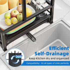 Simple Trending drainer tray directs water to sink for clean counter