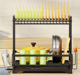 Simple Trending rack storing pots and pans on two levels