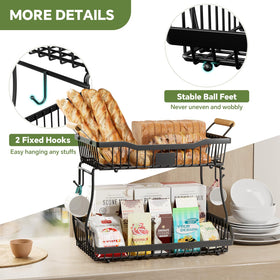 Simple Trending Fruit Basket open mesh design promotes airflow to extend fruit freshness.
