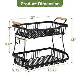 Simple Trending Fruit Basket stable design prevents tipping when fully loaded.