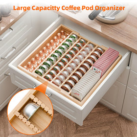 Simple Trending K-Cup organizer drawer insert fitting Vertuo capsules.