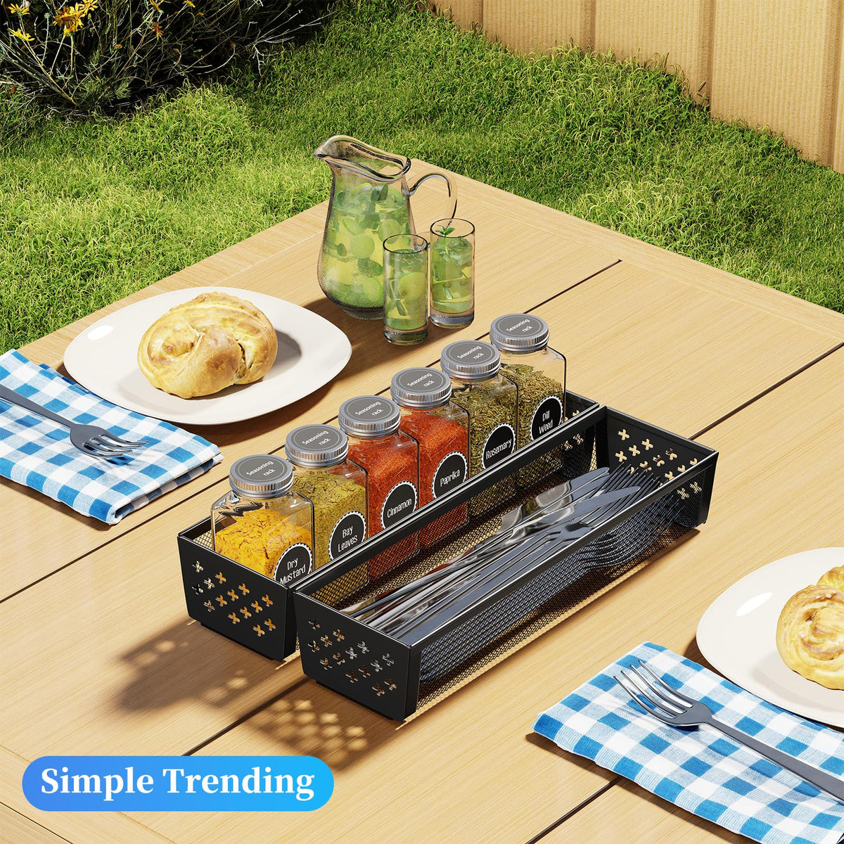 Simple Trending eight-compartment tray rearranges to fit different drawer sizes.