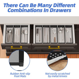 Simple Trending metal mesh design helps keep drawers clean and dry.