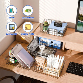 Simple Trending stackable wire baskets save space when not in use