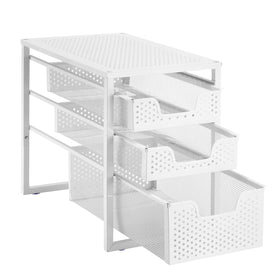 Simple Trending under-sink 3-tier drawer front for easy, visible storage.