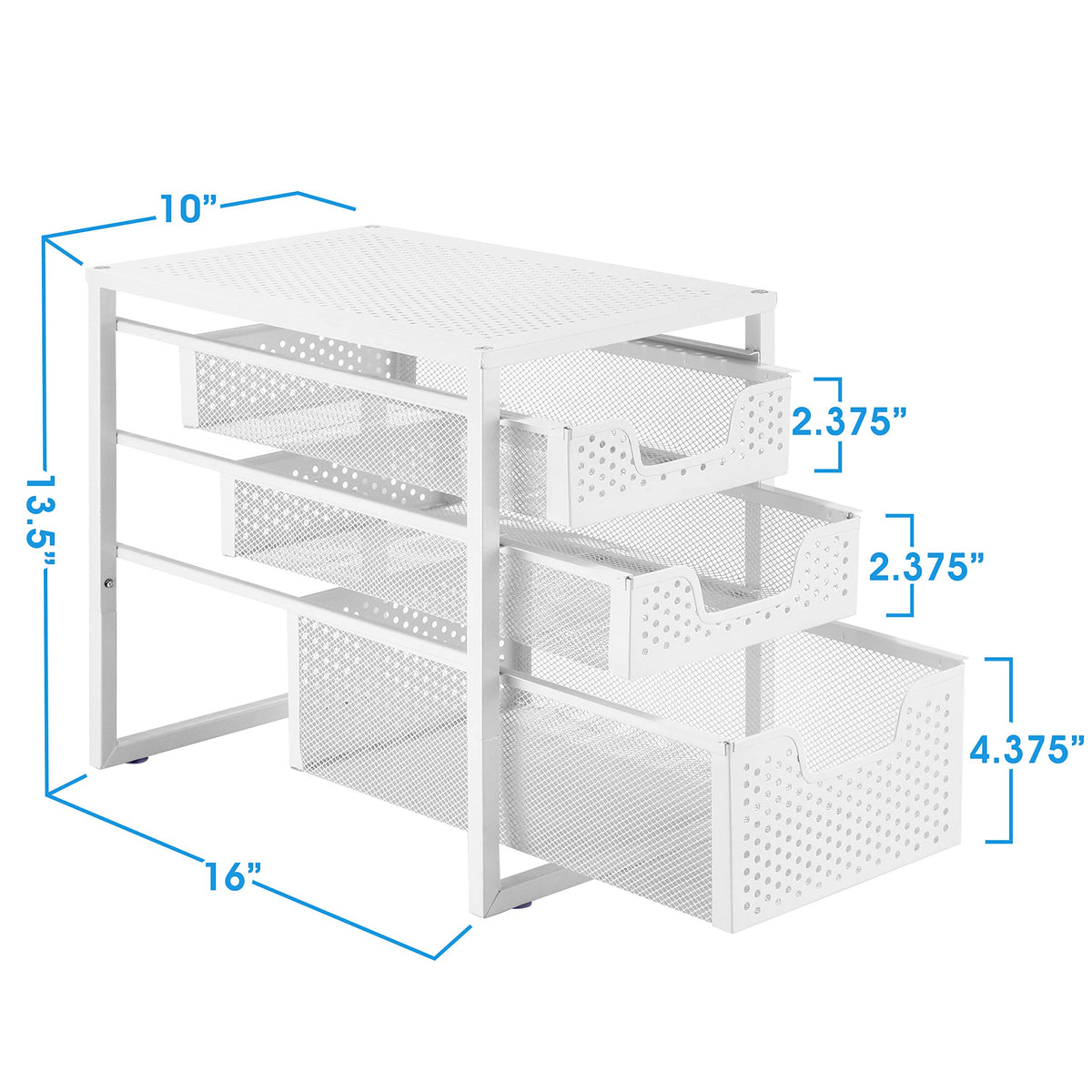 Simple Trending drawer dimensions demonstrate compact footprint for tight spaces.