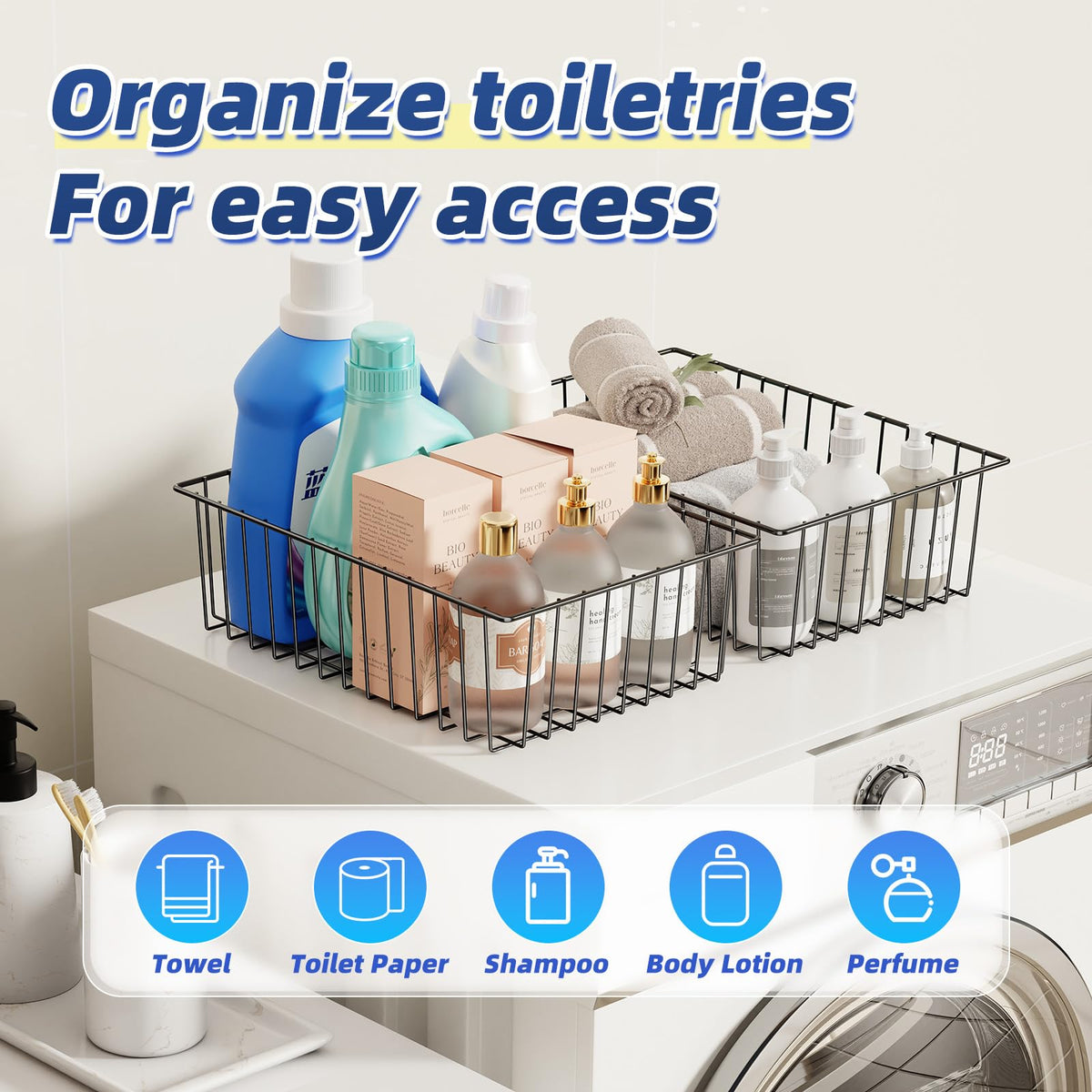 Simple Trending wire baskets withstand up to 40 pounds for sturdy storage