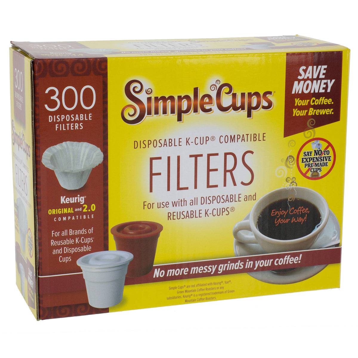 SIMPLECUPS eco-friendly disposable filters reduce waste while enjoying coffee.