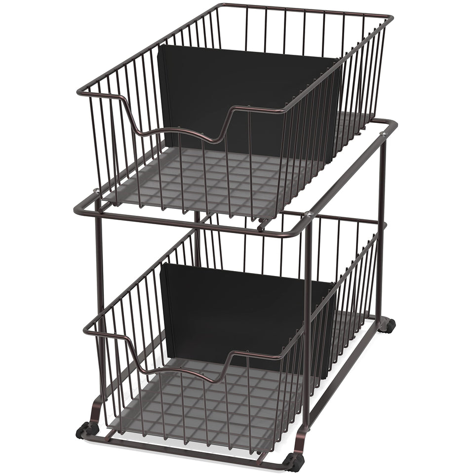 Simple Houseware sliding basket drawer enhances compact storage and easy access